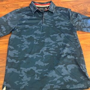 Blue camo Walter Hagen polo.